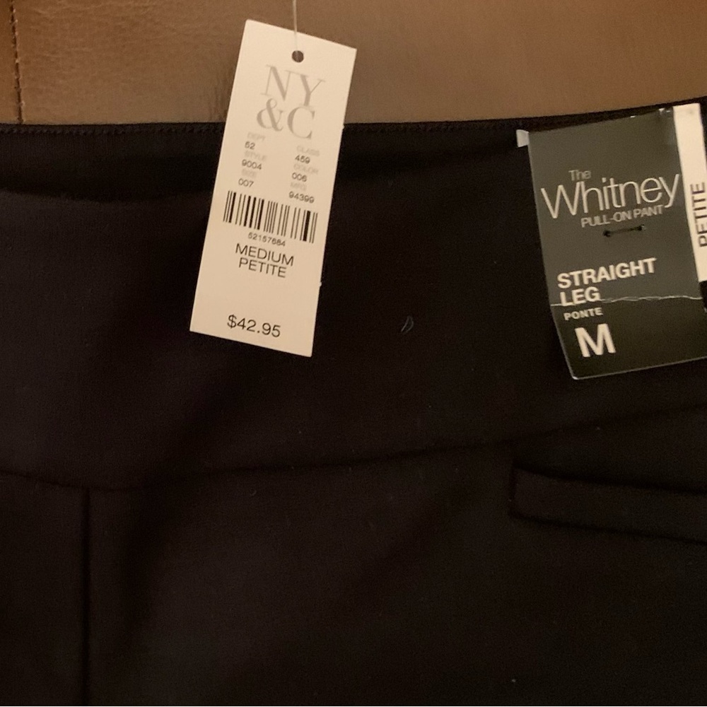New York & Company Black Whitney Straight Leg Pants